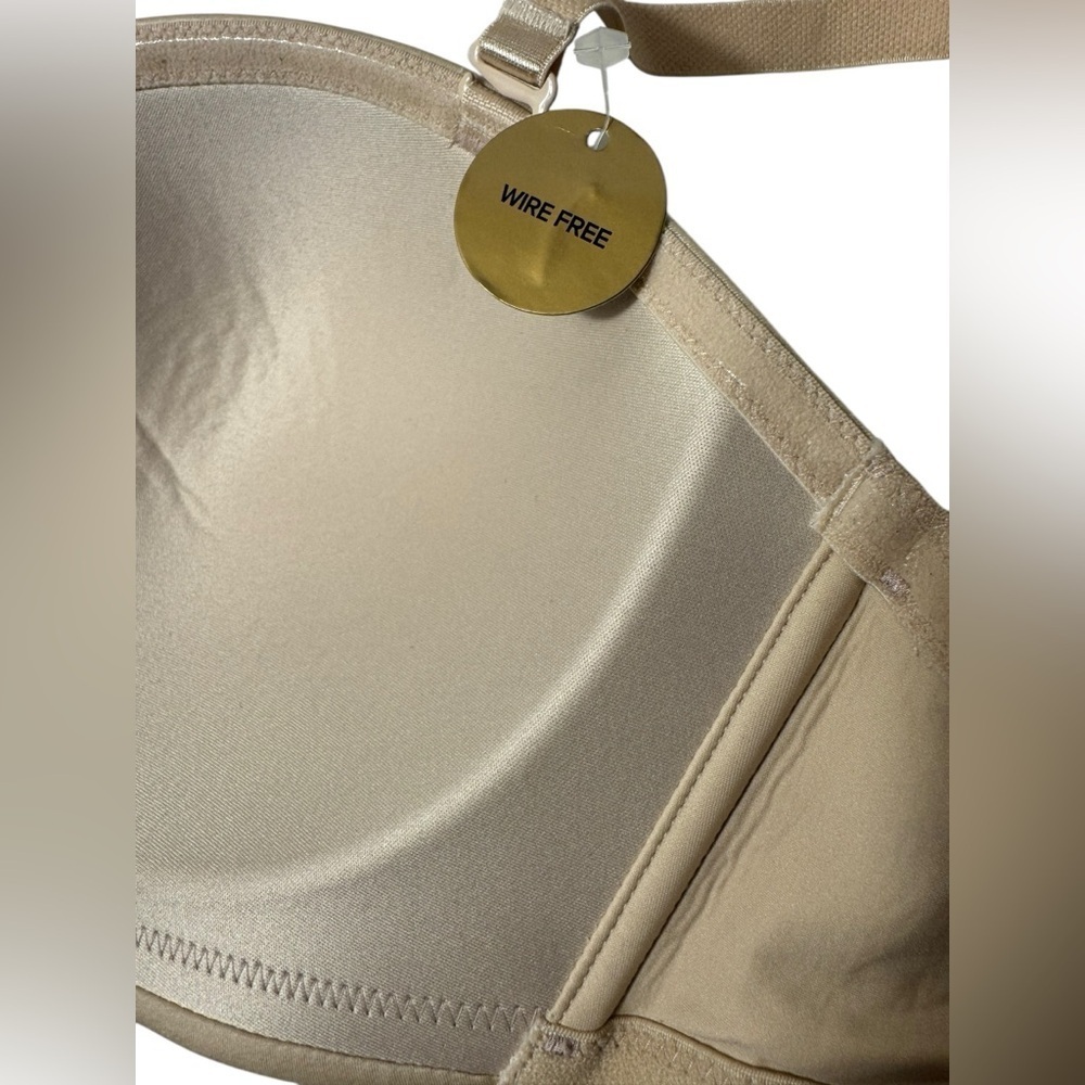 Wacoal Staying Power Wire Free Strapless Convertible Bra Sand Sz 38C 854372 NEW - Picture 10 of 14